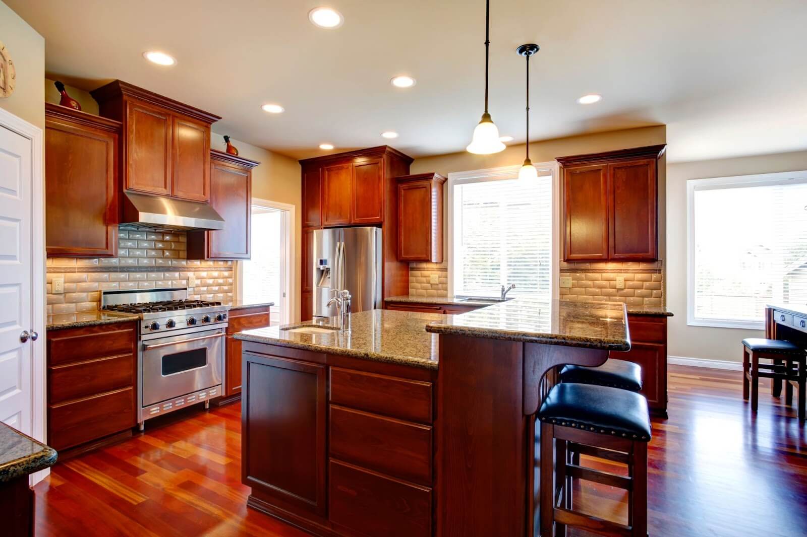 Staining and finishing wood cabinets